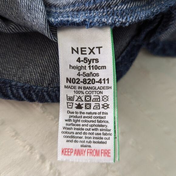 NWOT NEXT Girls Denim Rainbow Dress size 5 - Picture 5 of 5